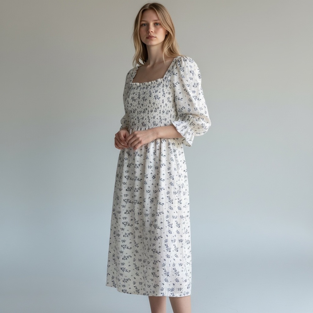 House of Harlow 1960 Floral Print Midi Dress